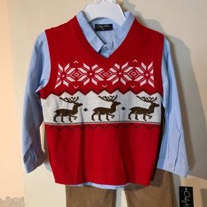 Boys size 6  3 pc holiday outfit